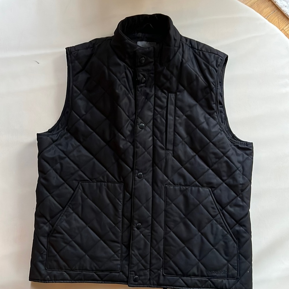 Bonobos black quilted vest